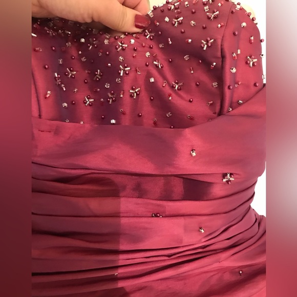Beautiful Burgundy gown for sale - prom or bridal events it’s yours - Picture 6 of 13